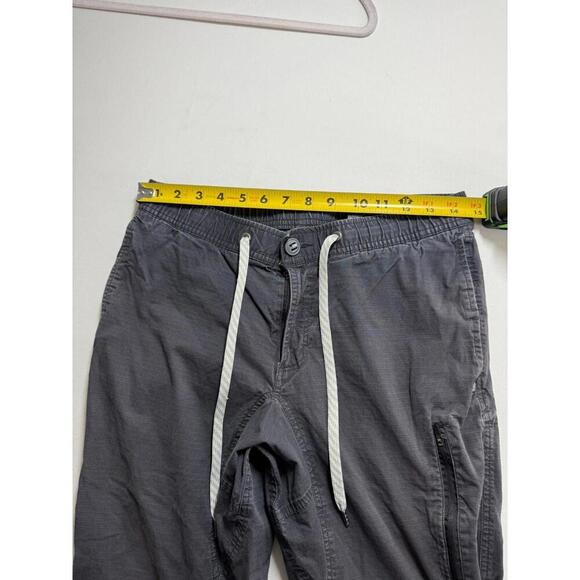 Vuori Pants Mens Medium Gray Climbing Ripstop Tapered Slim Drawstring Zip Pocket - Picture 6 of 7